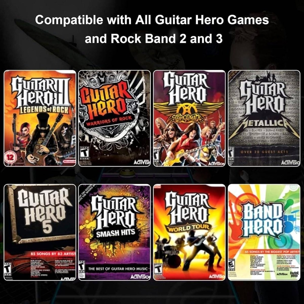 Gametime Buddies Wireless Guitar for Nintendo Wii Games Guitar Hero & Rock Band - Picture 9 of 11